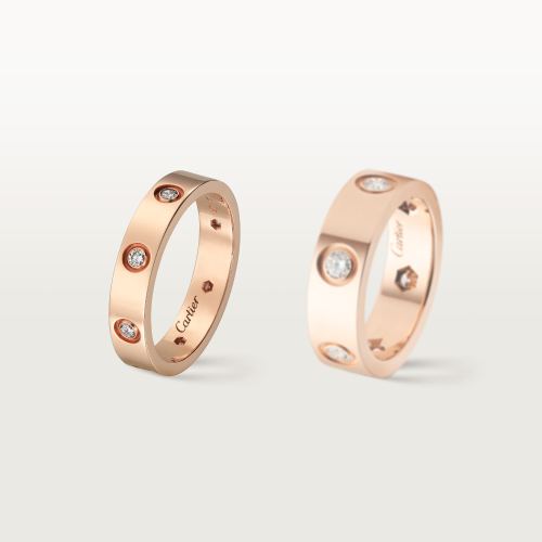 LOVE戒指，小号款，镶嵌8颗钻石