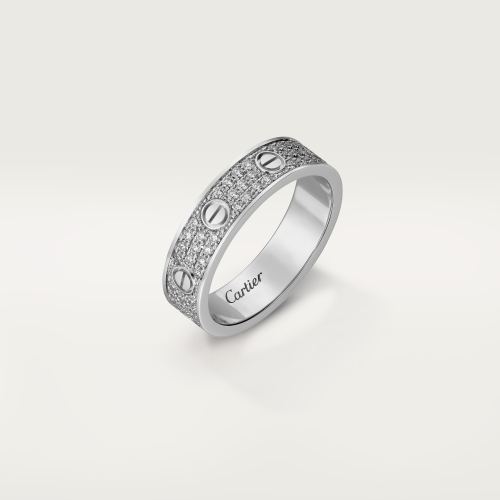 LOVE结婚戒指，铺镶钻石