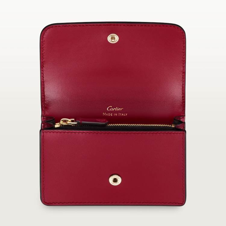 翻盖多卡片夹，C de Cartier系列 红色 小牛皮
