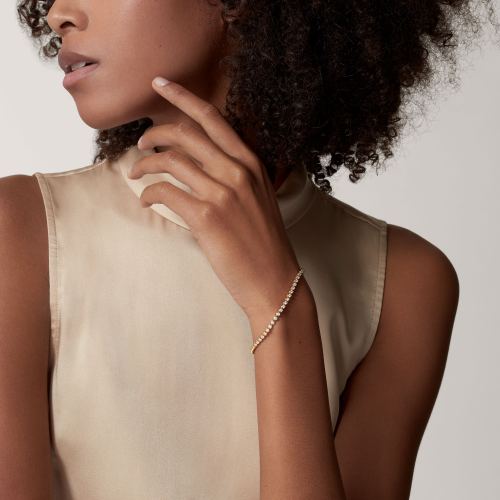 经典钻石链系列手链，镶嵌圆形明亮式切割钻石