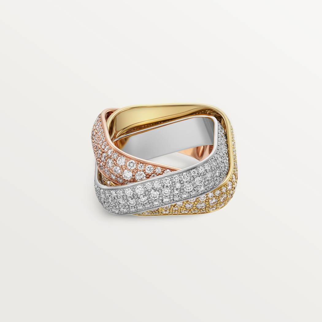 trinity戒指 18k白金,18k黄金,18k玫瑰金