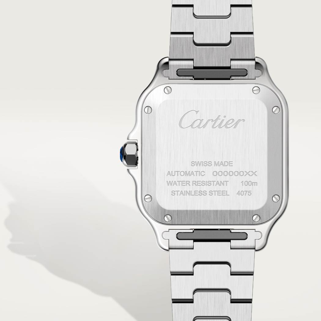 Santos de Cartier腕表 中号款 K金 - 精钢色 自动上链