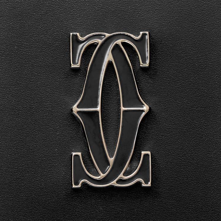 C de Cartier单卡片夹 黑色 小牛皮
