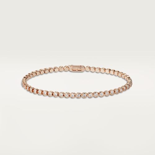 经典钻石链系列手链，镶嵌圆形明亮式切割钻石