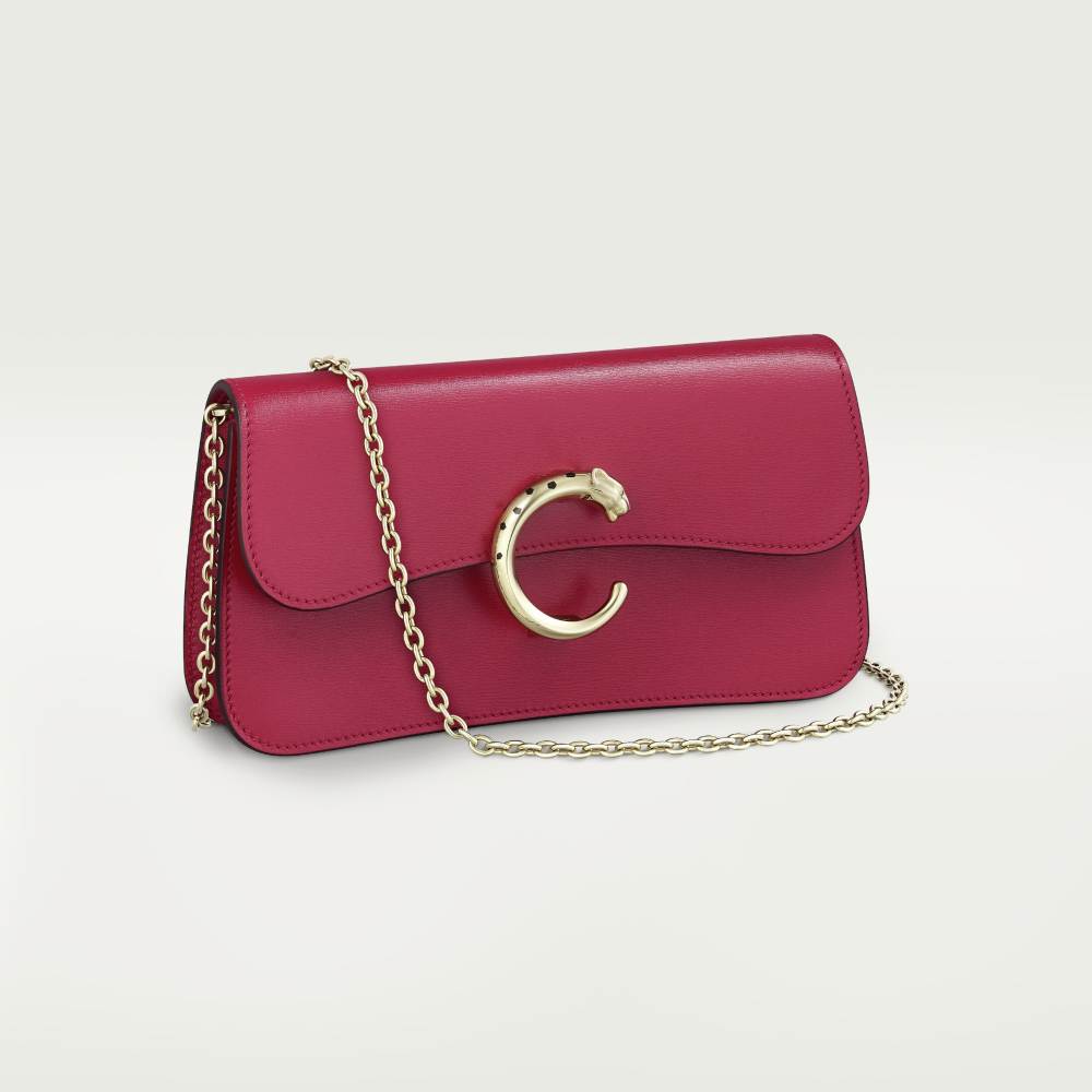 Panthère C系列小号款手袋 樱桃红色 小牛皮