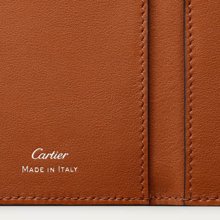 Must de Cartier系列小皮具，卡片夹 CHOCOLATE 小牛皮
