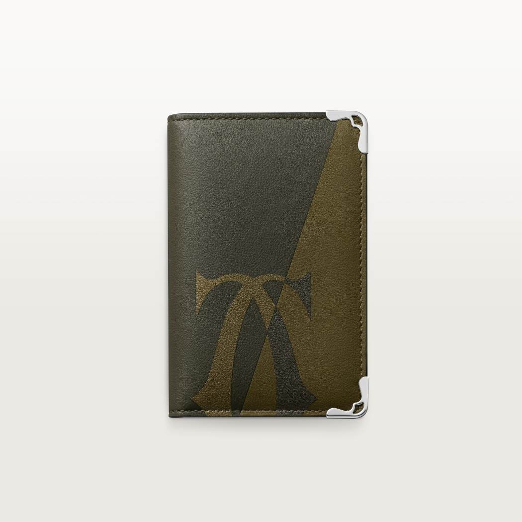 4信用卡皮夹，Must de Cartier系列 卡其色 小牛皮
