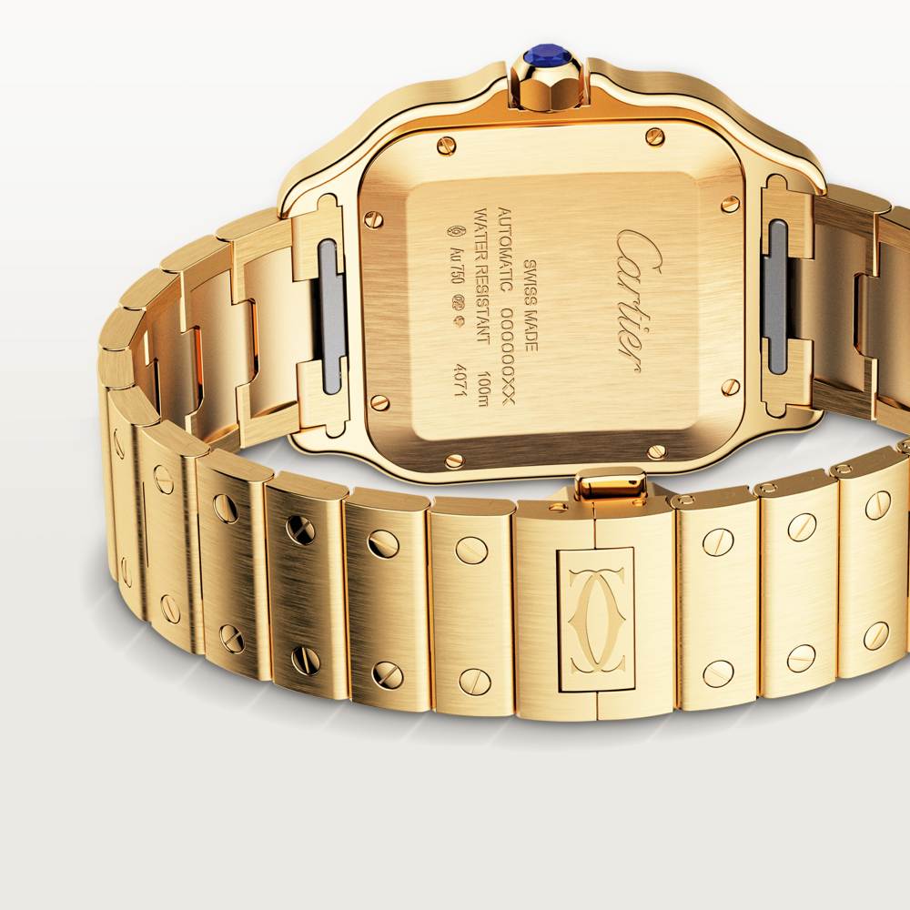 Santos de Cartier腕表 大号款 18K黄金 自动上链
