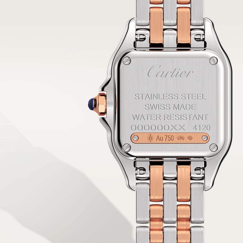 Panthère de Cartier腕表 小号款 精钢色 - 玫瑰K金 石英