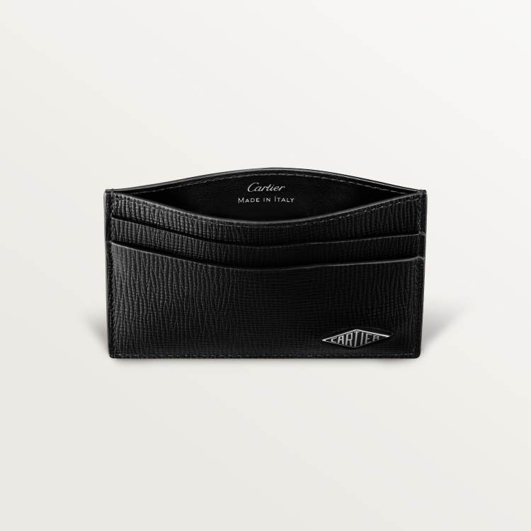 Cartier Losange系列双层卡片夹 黑色 小牛皮