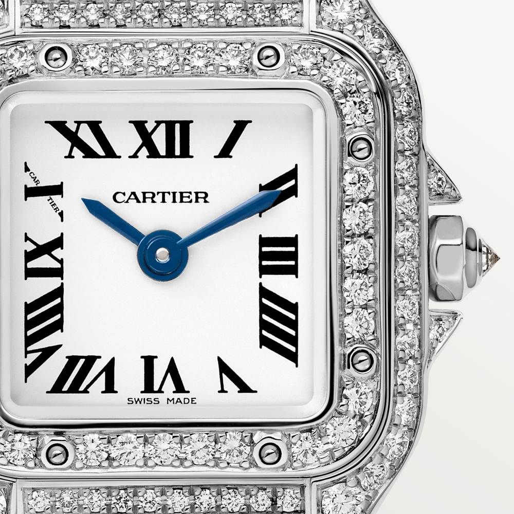 Panthère de Cartier腕表 Mini 18K镀铑白金 石英