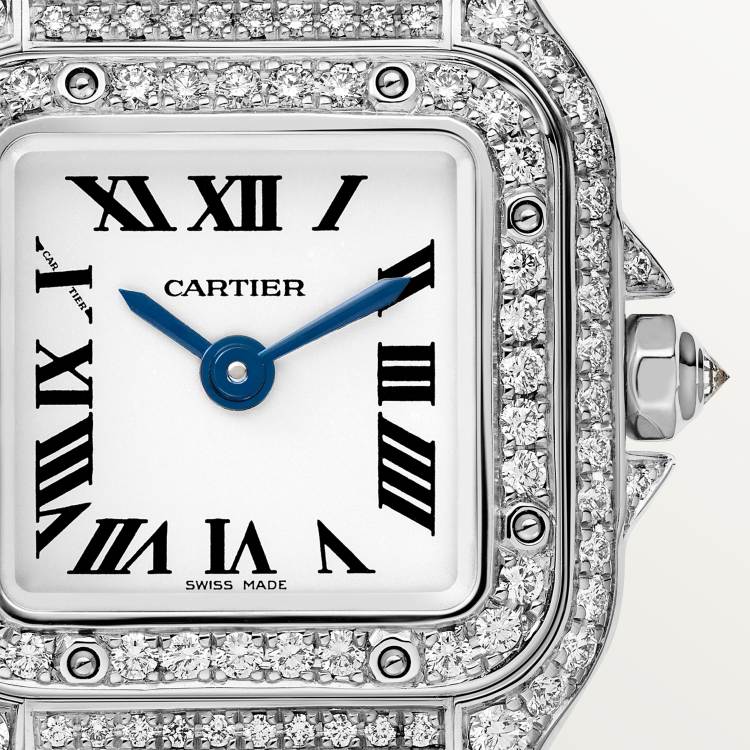 Panthère de Cartier腕表 Mini 18K镀铑白金 石英