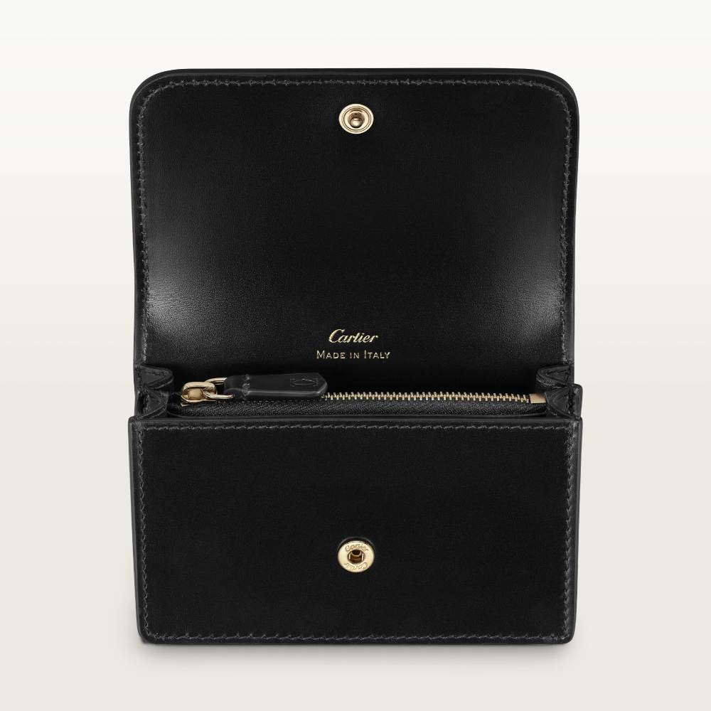 翻盖多卡片夹，C de Cartier系列 黑色 小牛皮