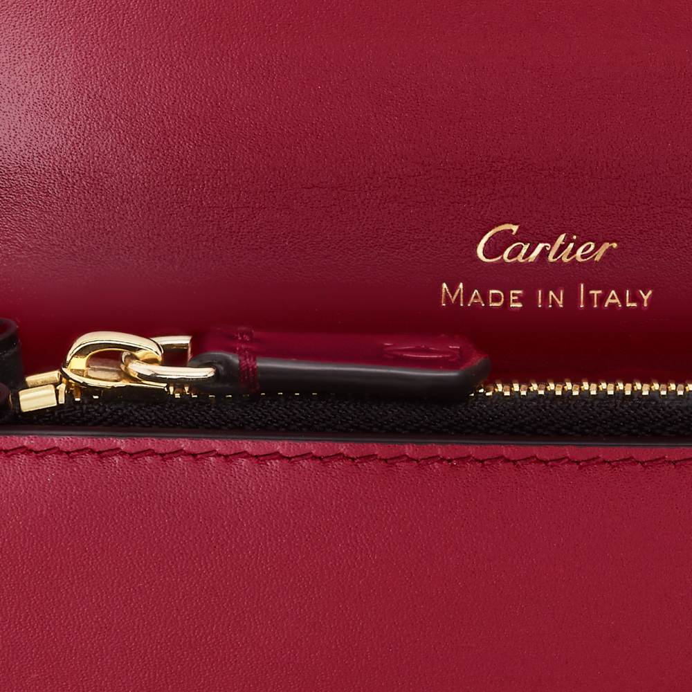 翻盖多卡片夹，C de Cartier系列 红色 小牛皮