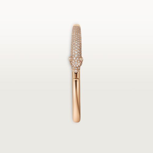 Panthère de Cartier卡地亚猎豹手镯，小号款，半铺镶钻石