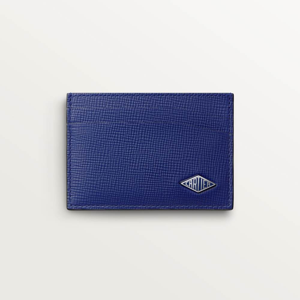 Cartier Losange系列双层卡片夹  蓝色 小牛皮