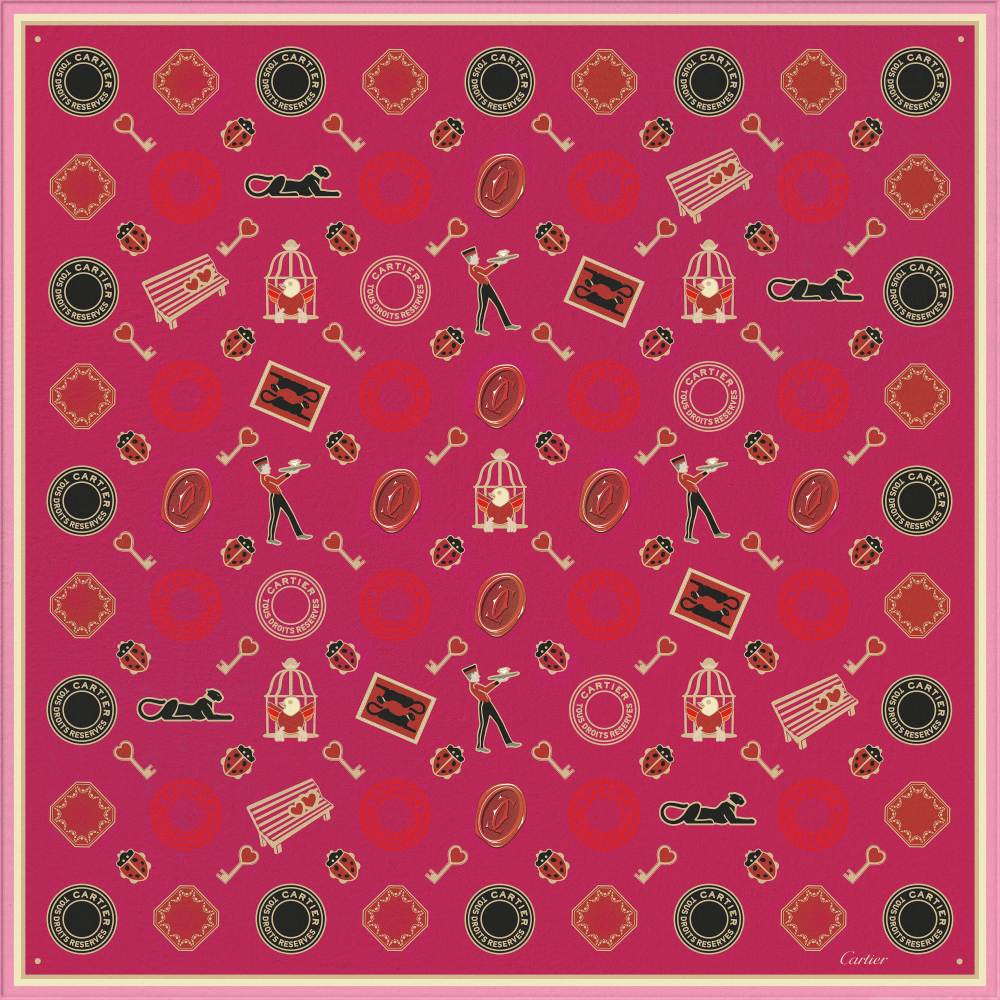 Diabolo de Cartier方巾 90