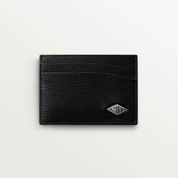 Cartier Losange系列双层卡片夹 黑色 小牛皮