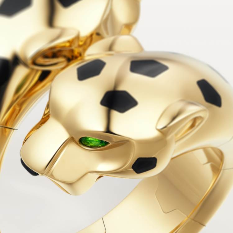 Panthère de Cartier卡地亚猎豹戒指，双头款 18K黄金