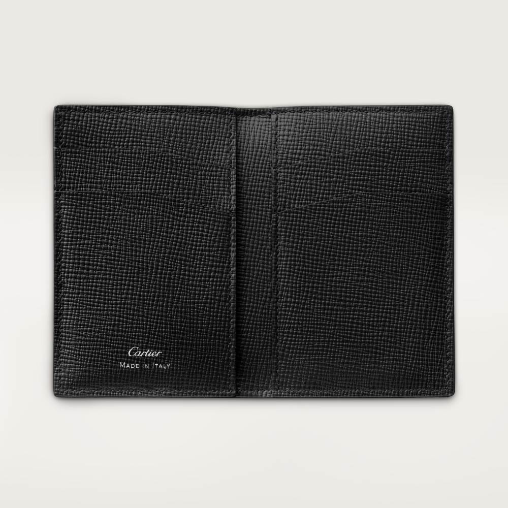 4信用卡皮夹，Cartier Losange系列 黑色 小牛皮