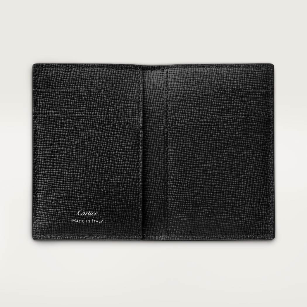 4信用卡皮夹，Cartier Losange系列 黑色 小牛皮