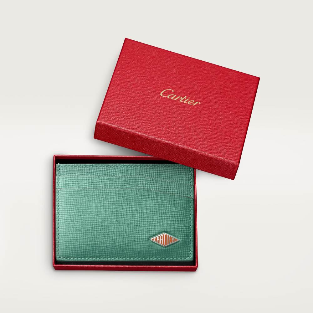 Cartier Losange系列双层卡片夹  绿色 小牛皮