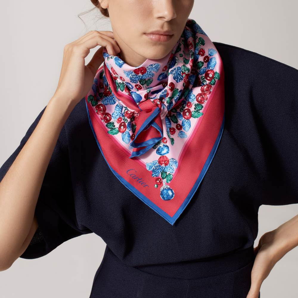 卡地亚“Tutti Frutti水果锦囊”风格方巾 90