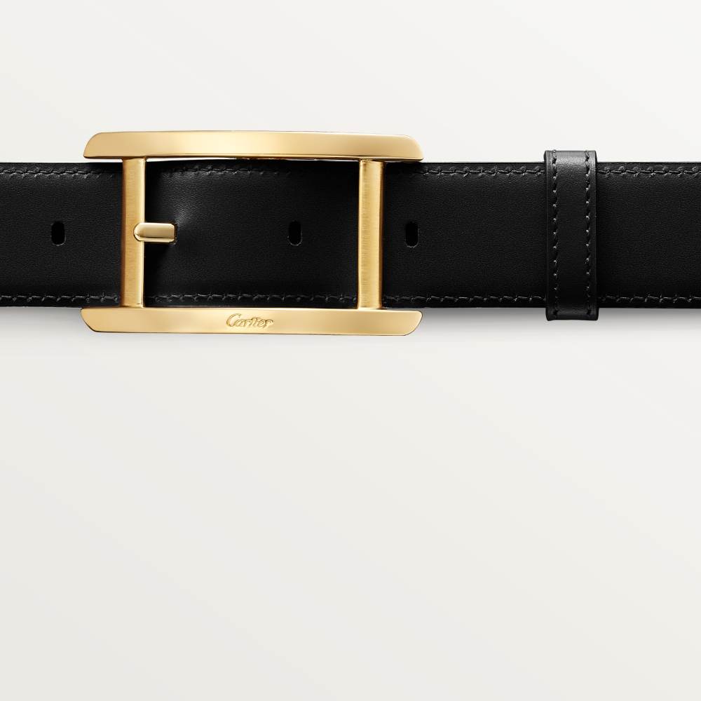 Tank de Cartier系列皮带 黑色和棕色 牛皮