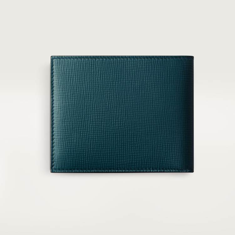 6信用卡皮夹，Cartier Losange系列 蓝色 小牛皮