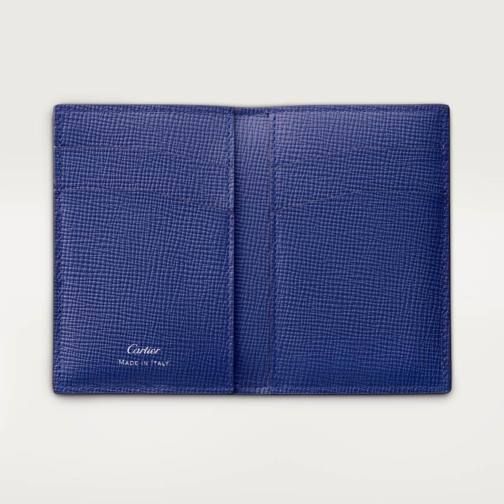 Cartier Losange系列4信用卡皮夹 蓝色 小牛皮