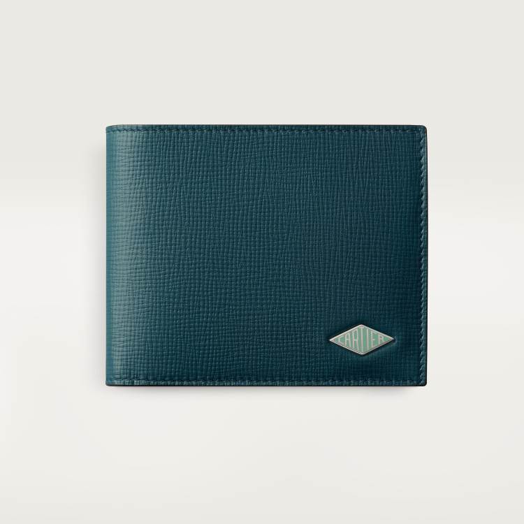 6信用卡皮夹，Cartier Losange系列 蓝色 小牛皮
