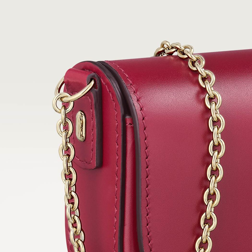 链条手袋，超小号款，C de Cartier系列 红色 小牛皮