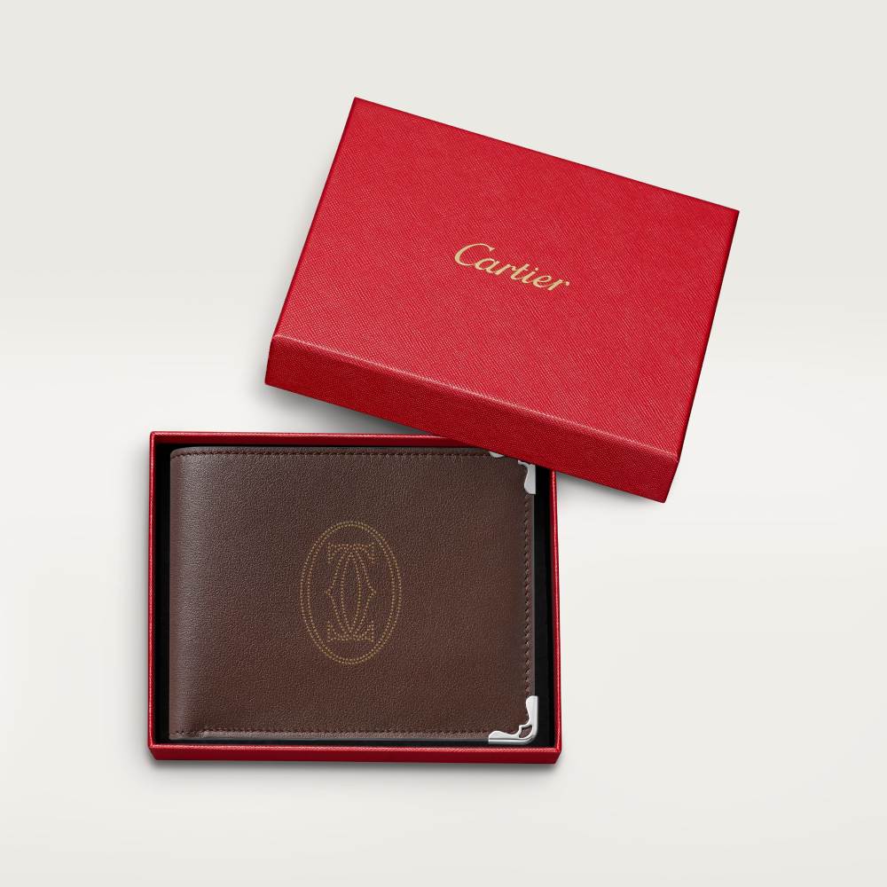 6信用卡皮夹，Must de Cartier系列 棕色 小牛皮
