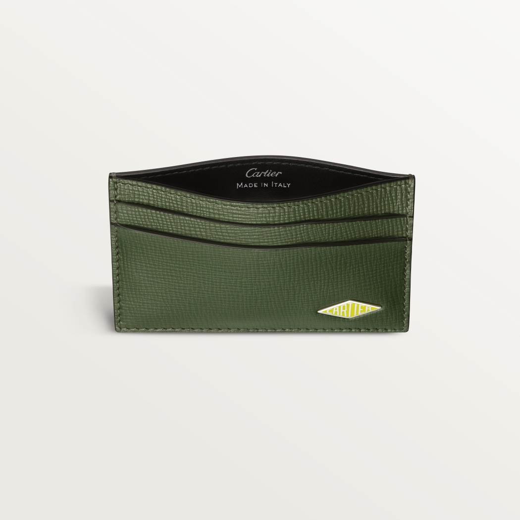 Cartier Losange系列双层卡片夹  绿色 小牛皮