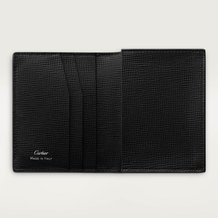4信用卡皮夹，Cartier Losange系列 黑色 小牛皮