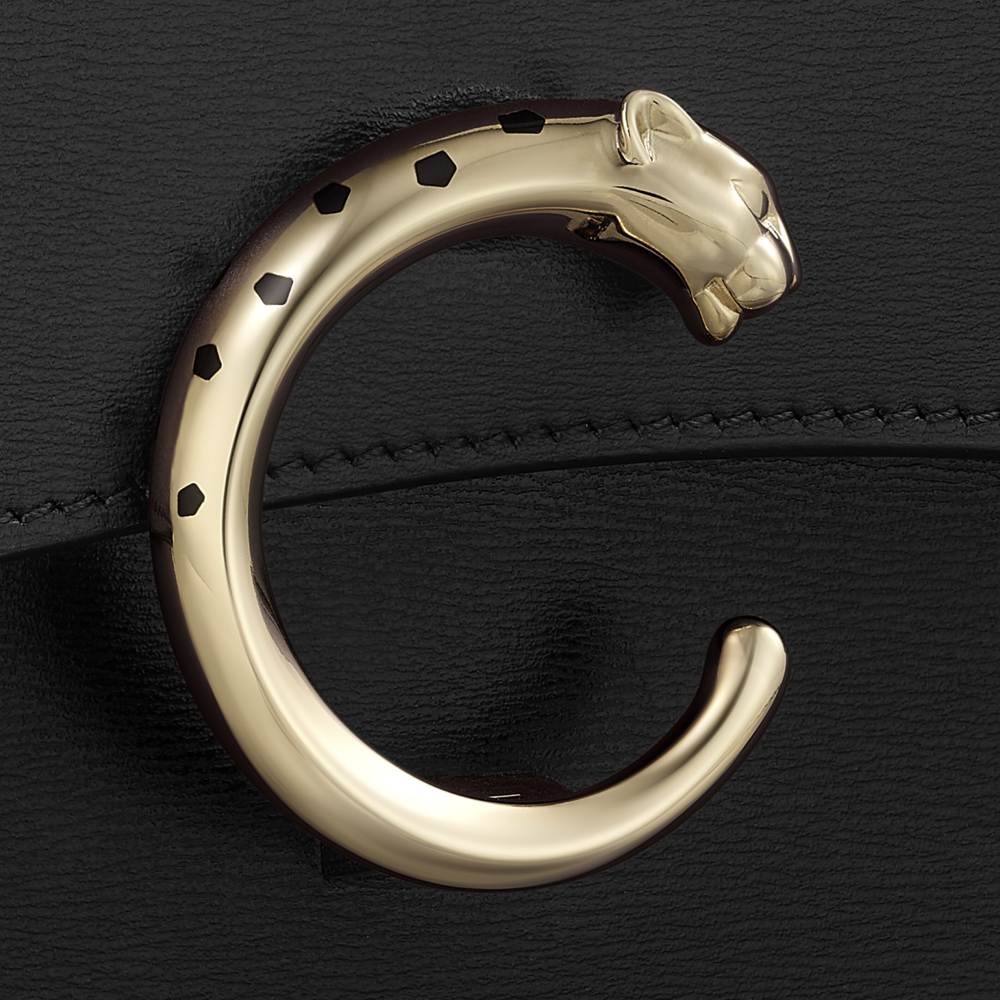 迷你链条手袋，Panthère de Cartier卡地亚猎豹系列 黑色 小牛皮