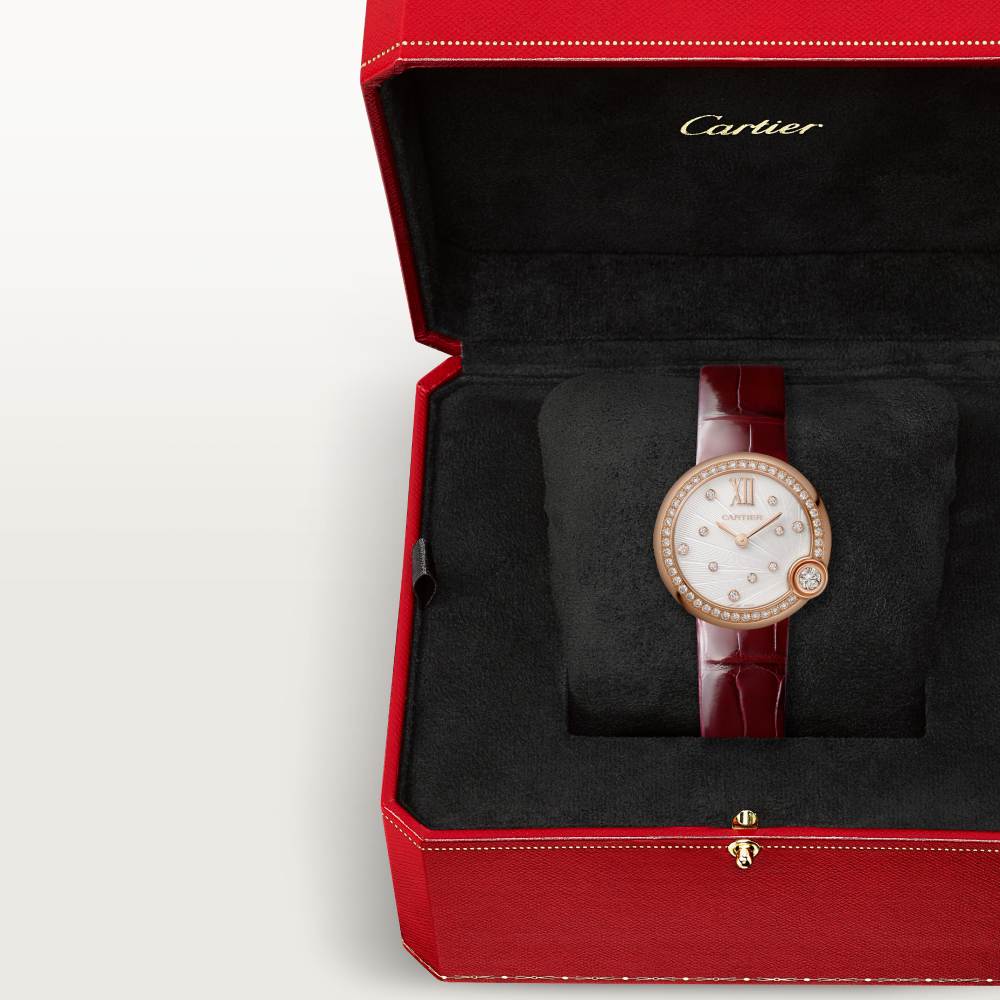 Ballon Blanc de Cartier腕表 30毫米 18K玫瑰金 石英