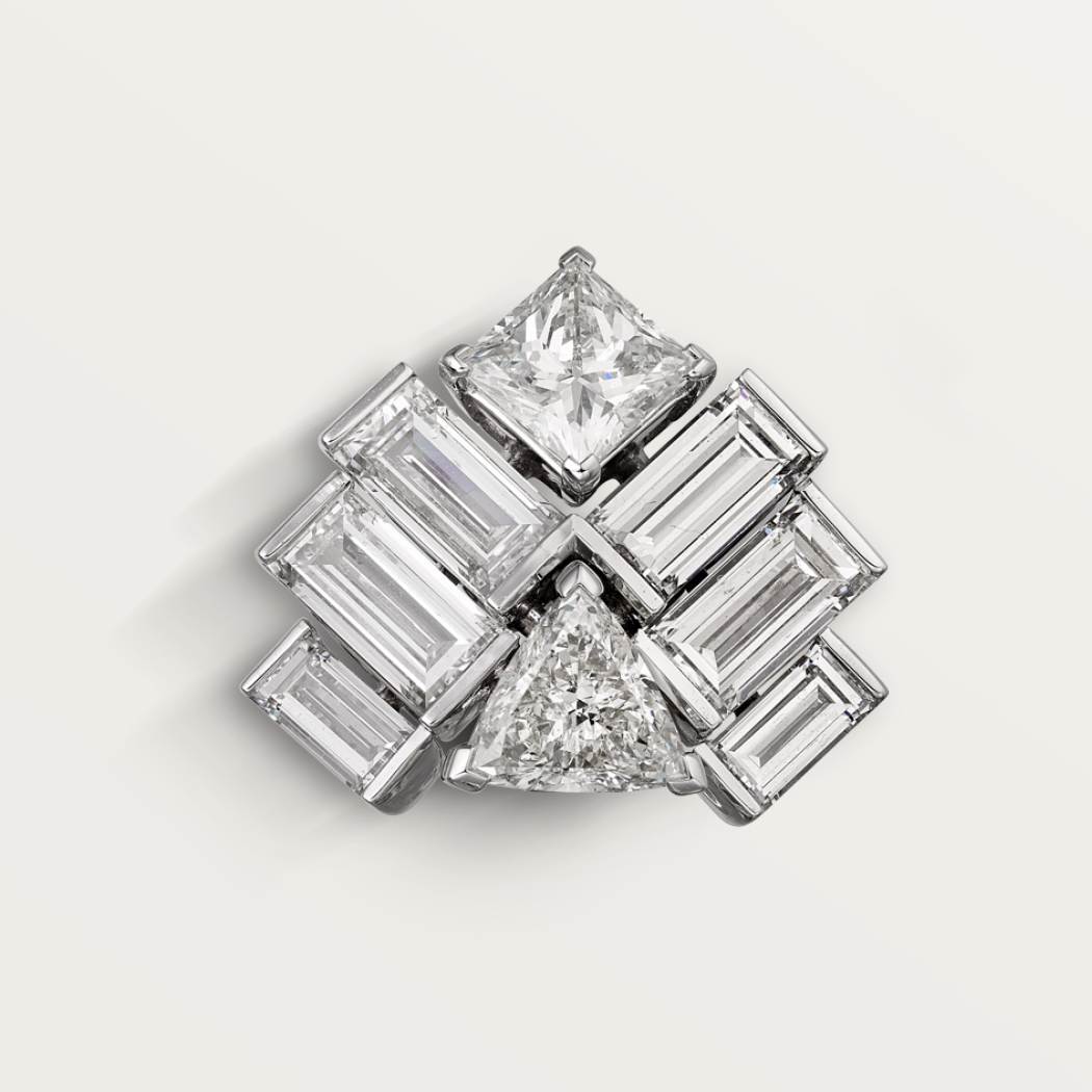 Reflection de Cartier耳环，镶嵌钻石 18K白金
