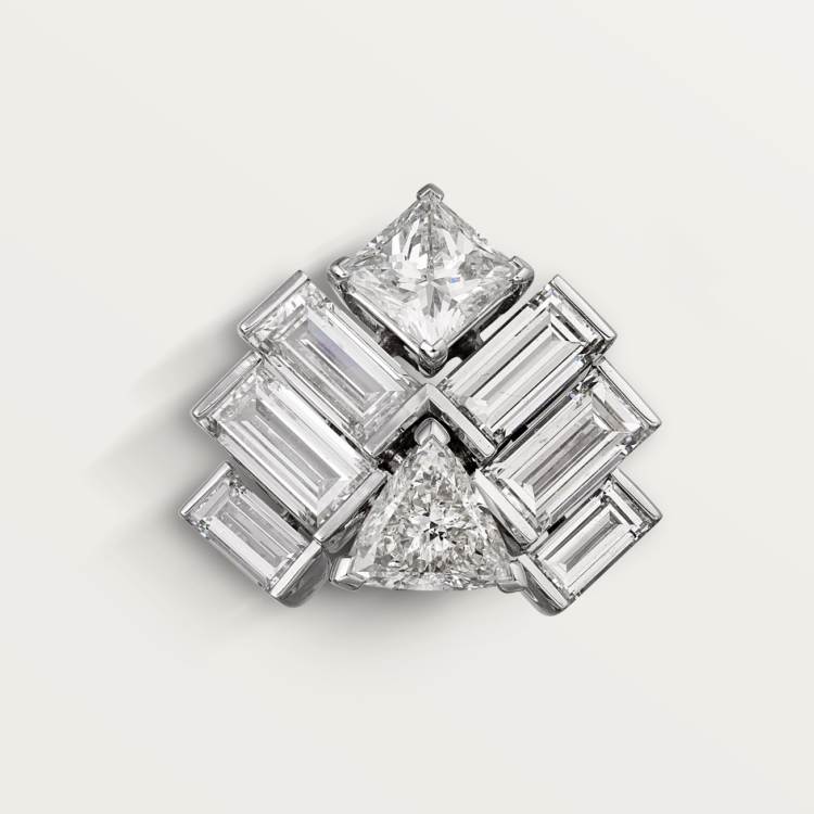 Reflection de Cartier耳环，镶嵌钻石 18K白金