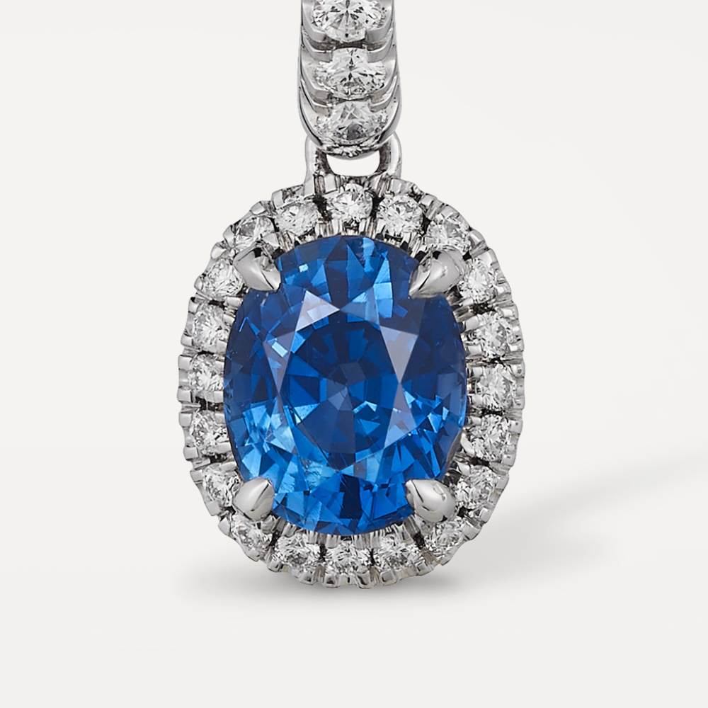 Cartier Destinée耳环，镶嵌彩色宝石 18K白金