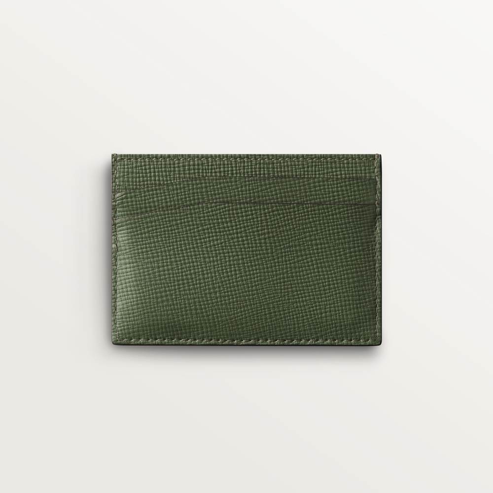 Cartier Losange系列双层卡片夹  绿色 小牛皮