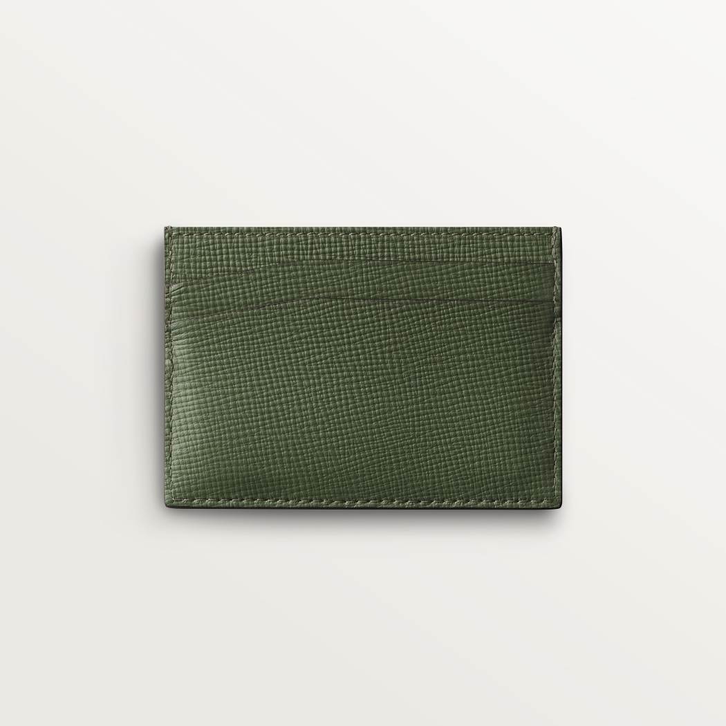 Cartier Losange系列双层卡片夹  绿色 小牛皮