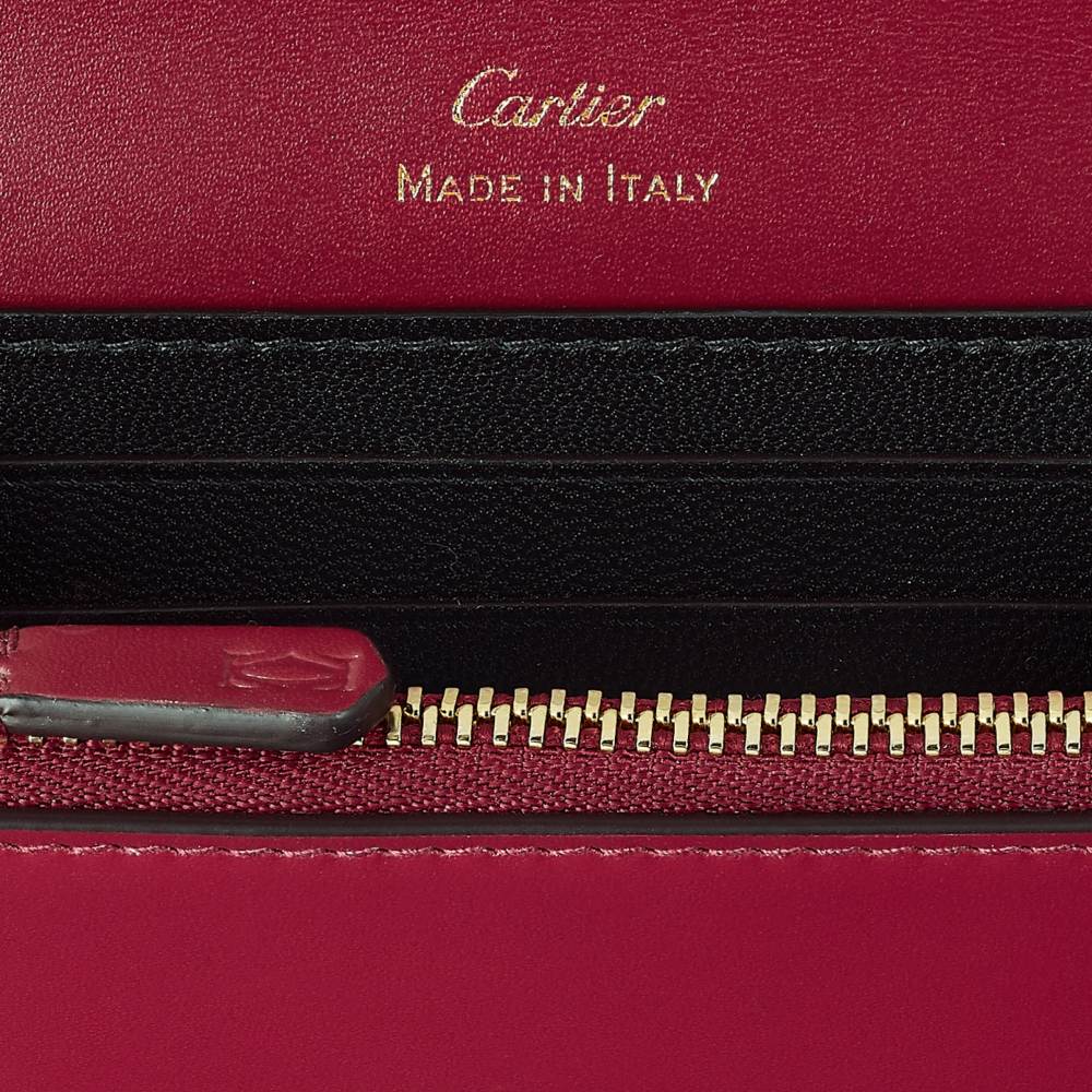C de Cartier迷你皮夹 红色 小牛皮