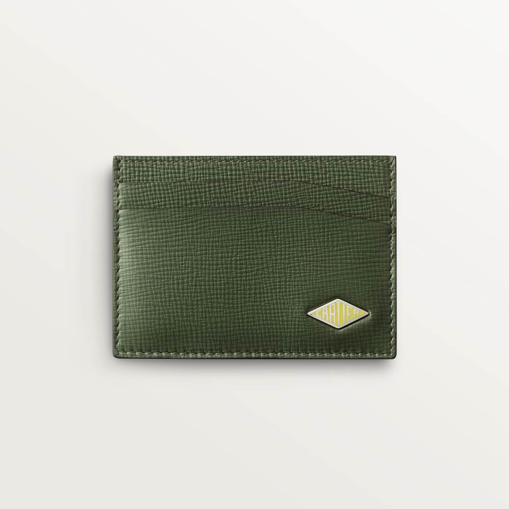 Cartier Losange系列双层卡片夹  绿色 小牛皮