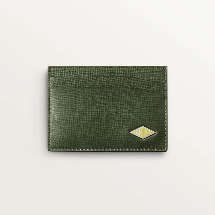 Cartier Losange系列双层卡片夹  绿色 小牛皮