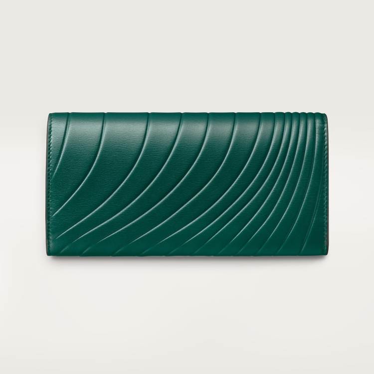 Panthère C de Cartier系列翻盖通用型皮夹 绿色 小牛皮