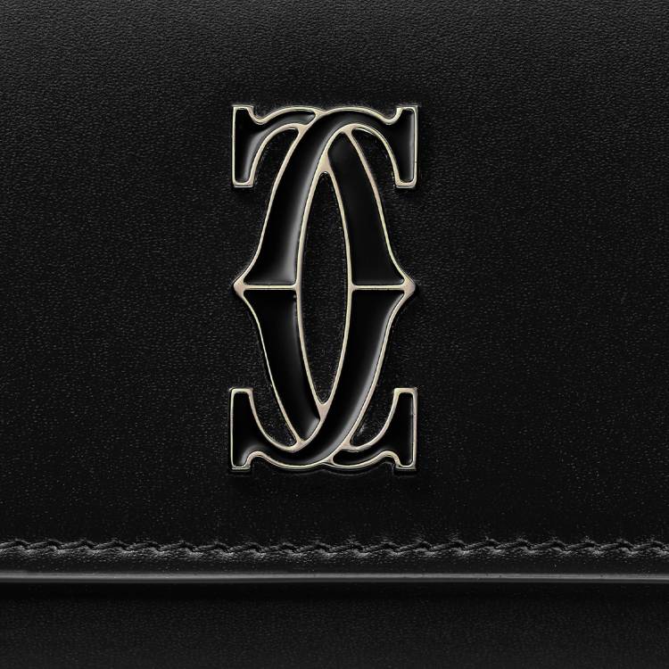 迷你皮夹，C de Cartier系列 黑色 小牛皮