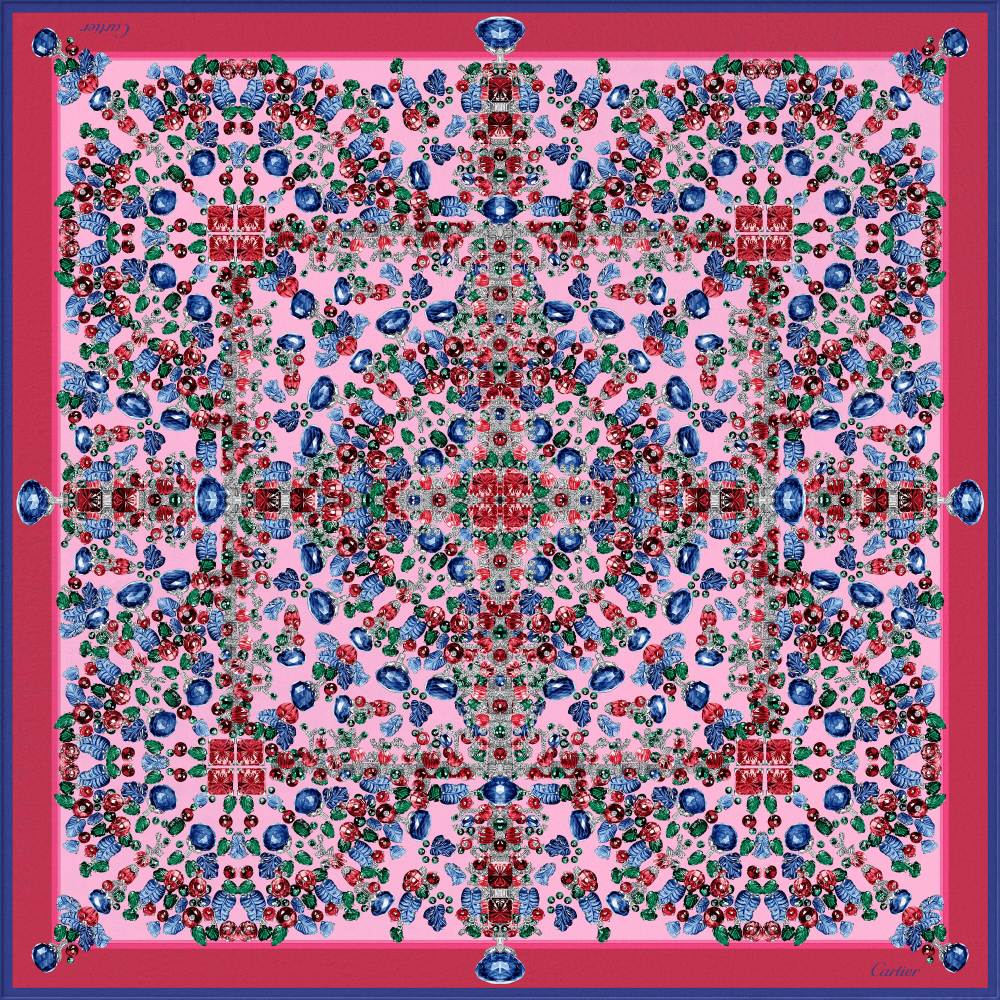 卡地亚“Tutti Frutti水果锦囊”风格方巾 90