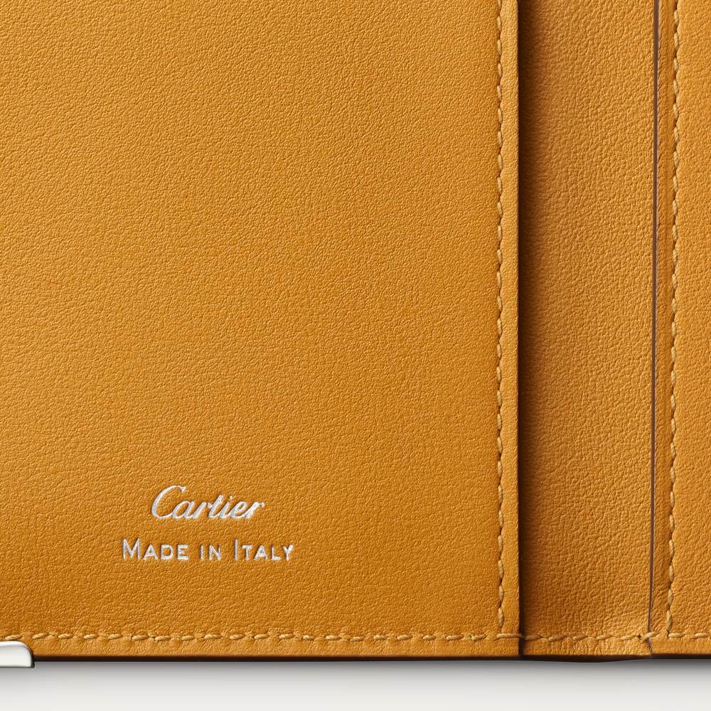 4信用卡皮夹，Must de Cartier系列 黄色 小牛皮