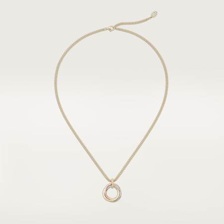 Trinity吊坠项链，中号款，镶嵌钻石 18K白金，18K黄金，18K玫瑰金